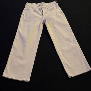 Hollister Women's Wide Leg Cream Jeans